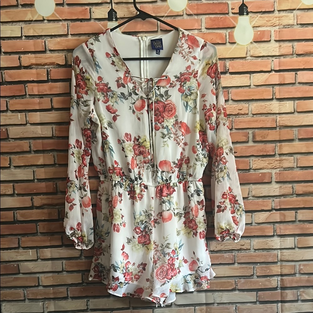 Disney Beauty and the Beast Floral Romper